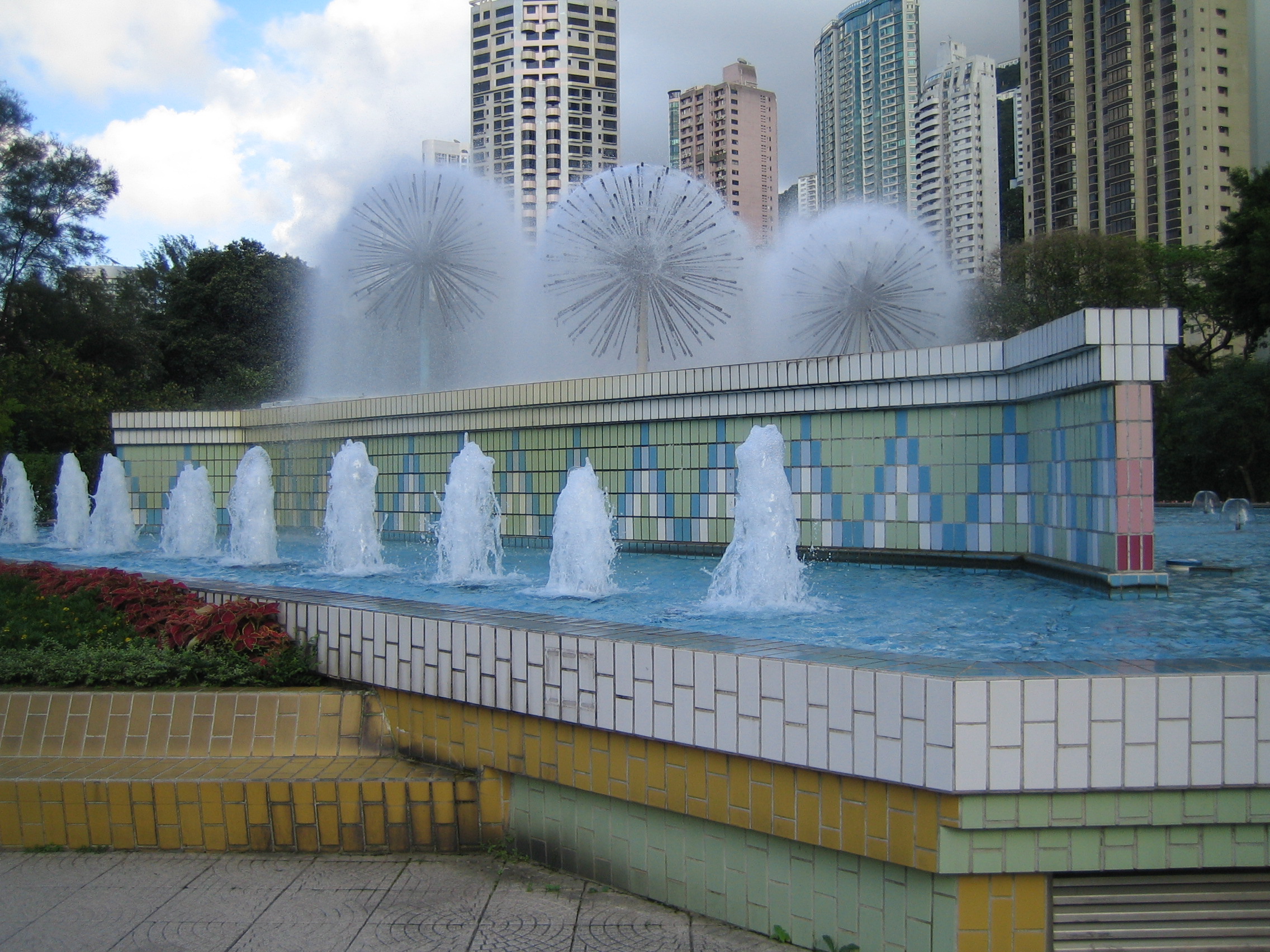 Fountain in Hong Kong Zooligical and Botanical Gardens